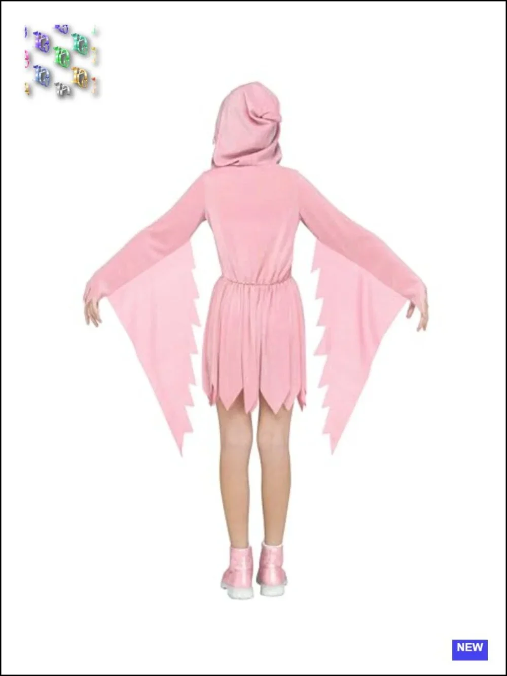 Kids Ghost Face Shimmer Costume Dress Set - Polyester Halloween Party Outfit